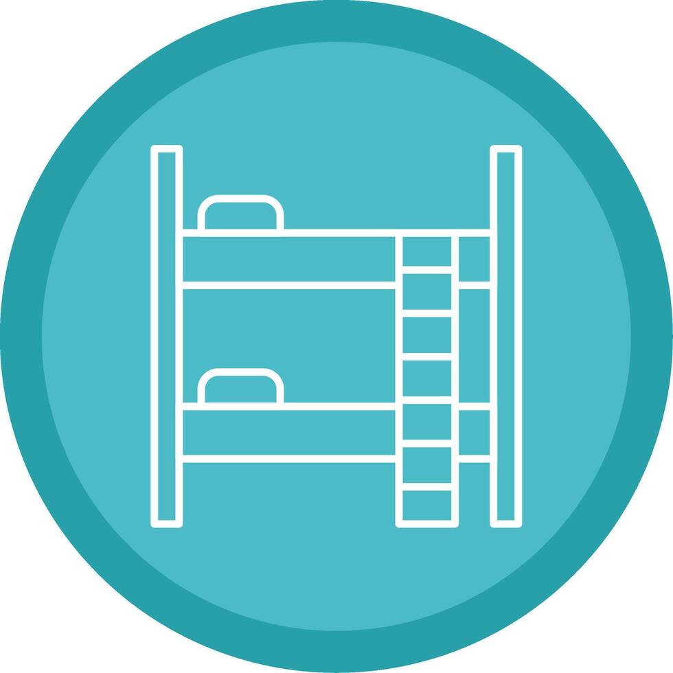 Bunk Bed Line Multi Circle Icon vector