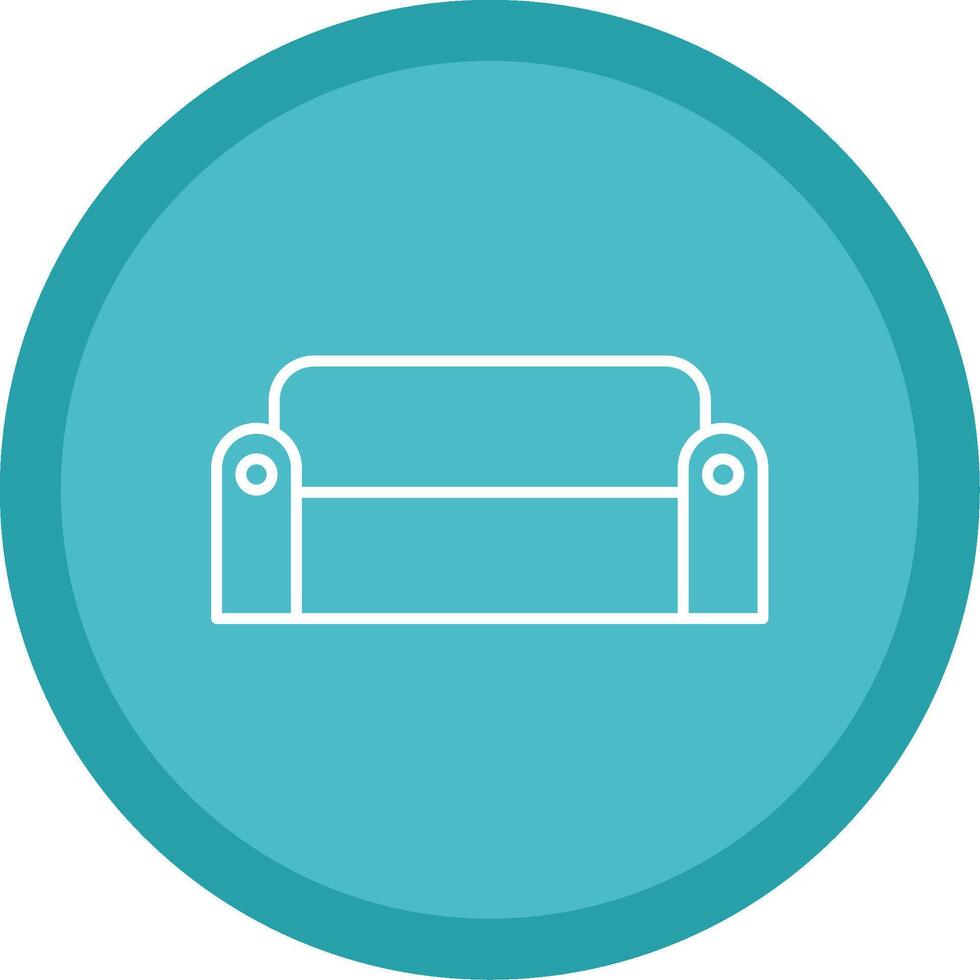 Sofa Line Multi Circle Icon vector