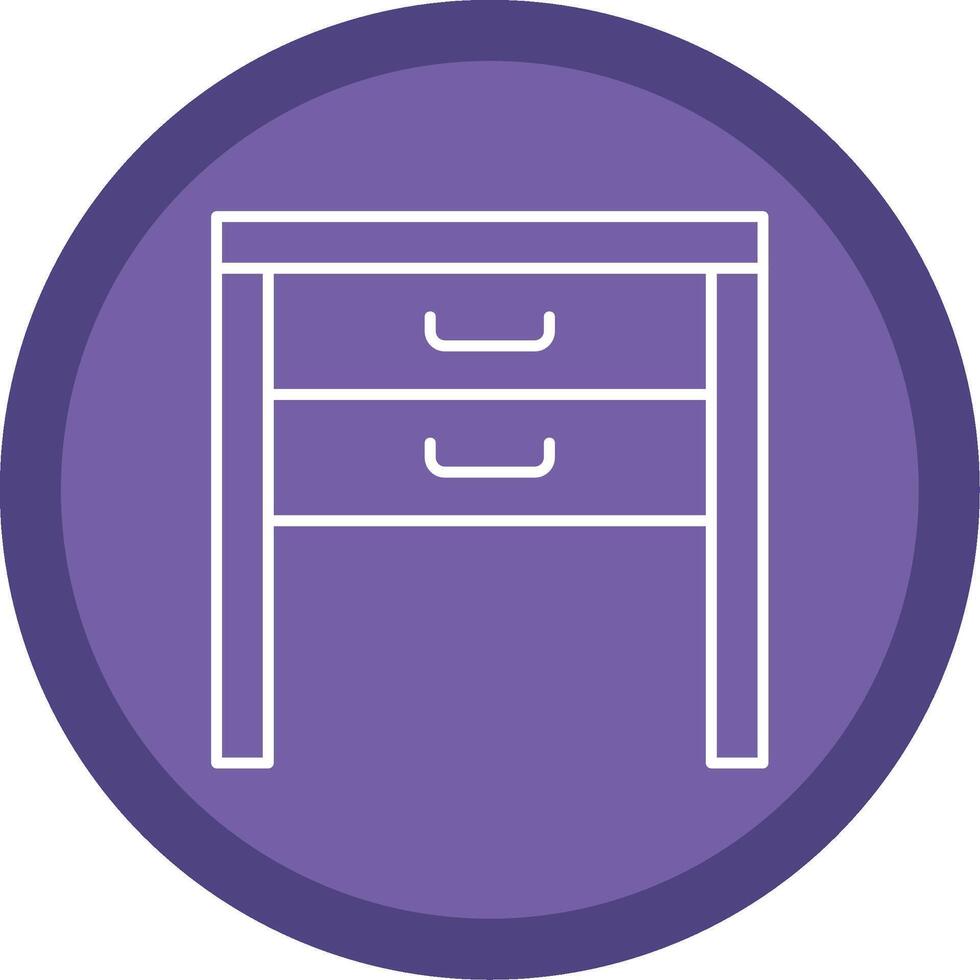 Side Table Line Multi Circle Icon vector