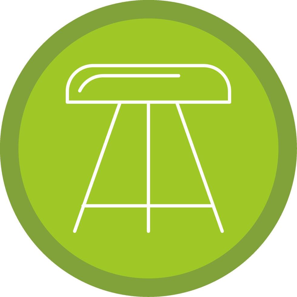 Stool Line Multi Circle Icon vector