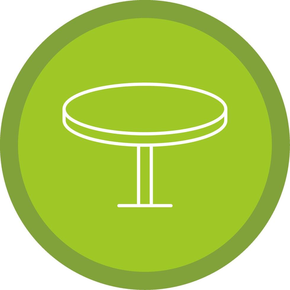 Round Table Line Multi Circle Icon vector