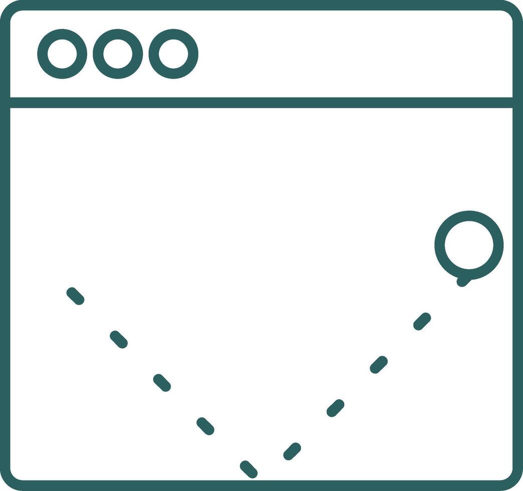 Bounce Rate Line Gradient Round Corner Icon vector