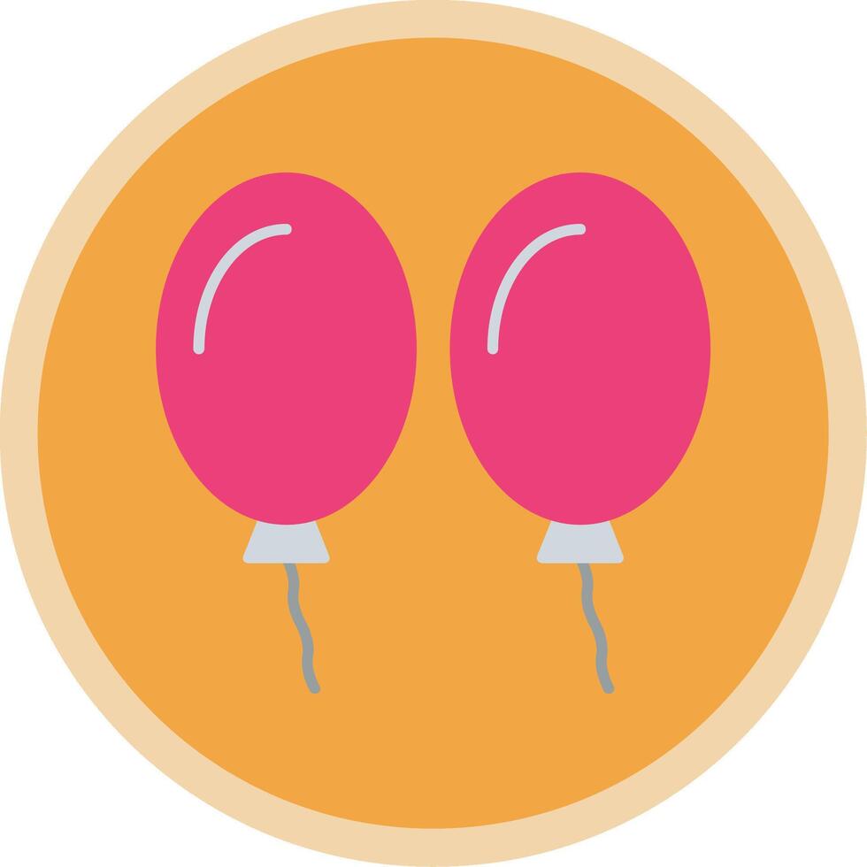 Balloons Flat Multi Circle Icon vector