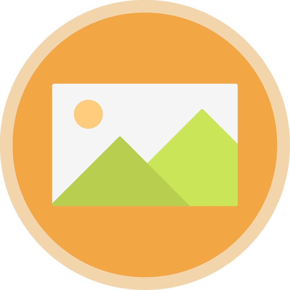 Photo Album Flat Multi Circle Icon vector