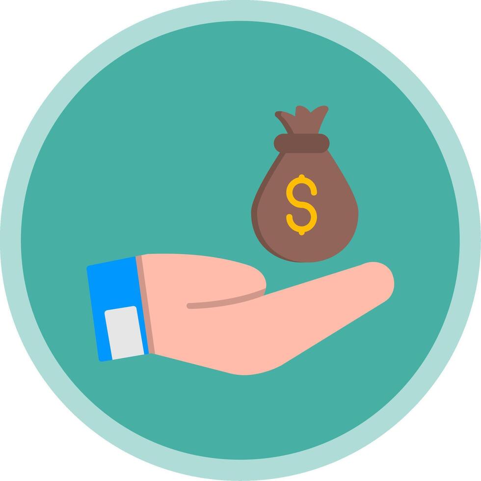 Loan Flat Multi Circle Icon vector