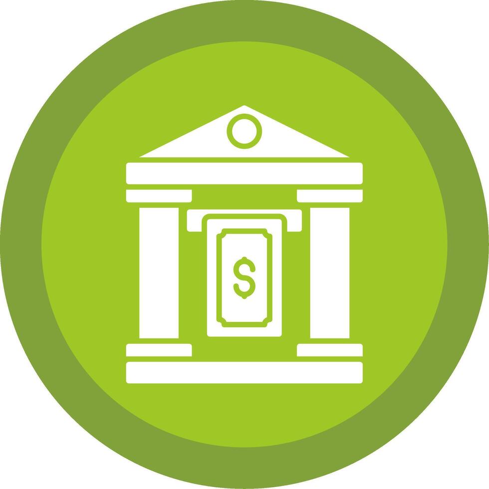 Cash Withdraw Glyph Multi Circle Icon vector