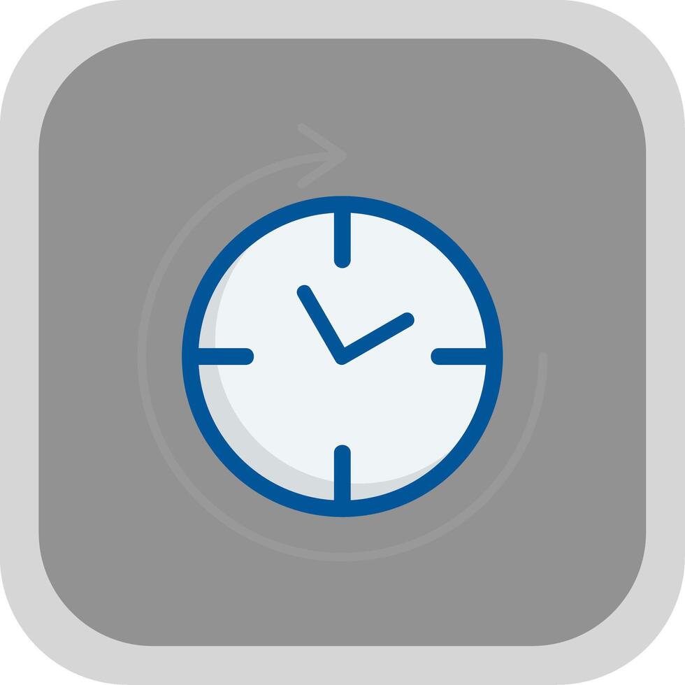 Clockwise Flat Round Corner Icon vector