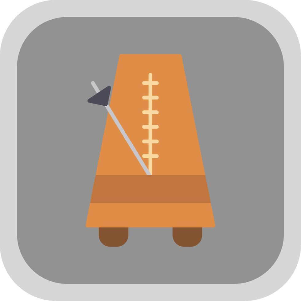 Metronome Flat Round Corner Icon vector