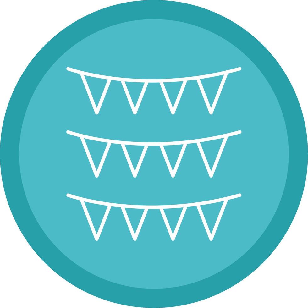 Bunting Line Multi Circle Icon vector