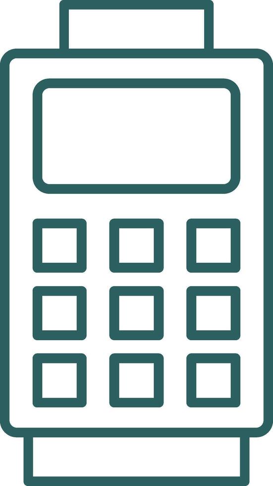 Card Reader Line Gradient Round Corner Icon vector