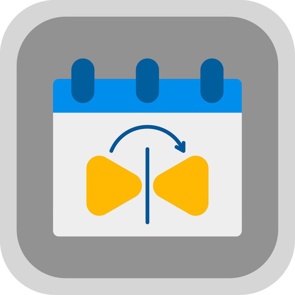 Flip Flat Round Corner Icon vector