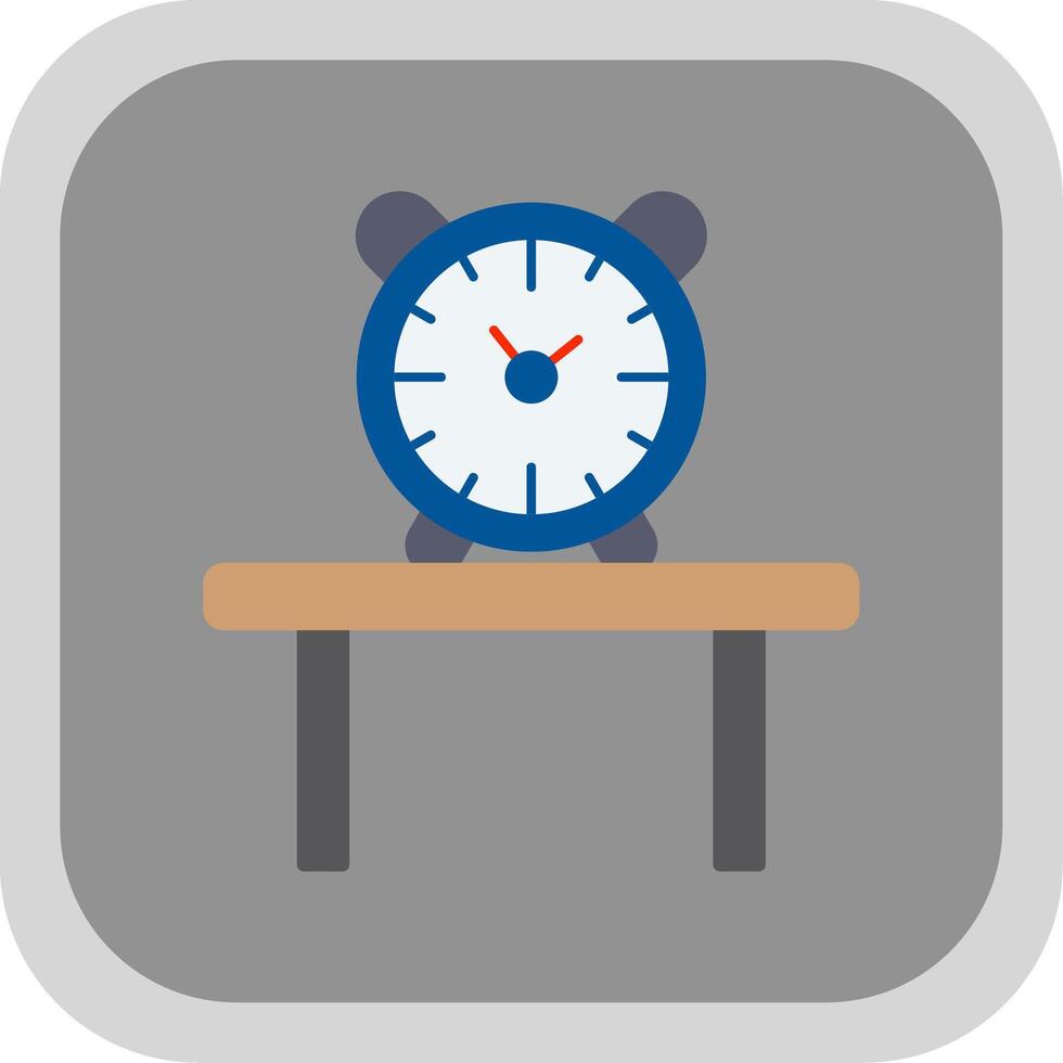 Table Watch Flat Round Corner Icon vector