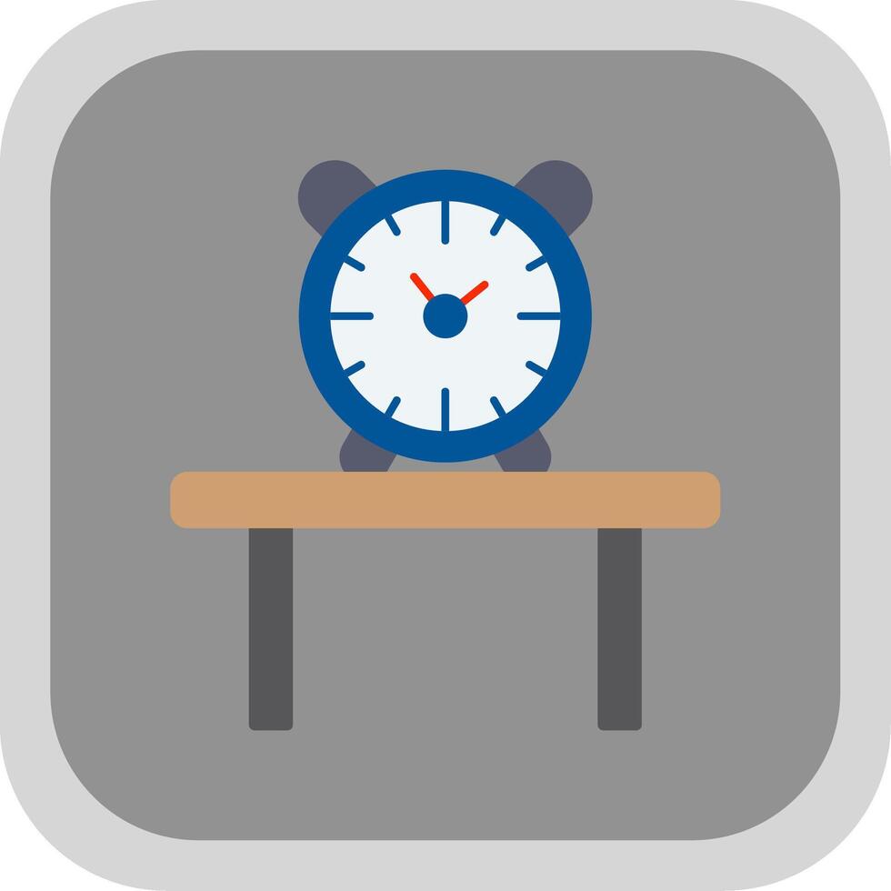 Table Watch Flat Round Corner Icon vector