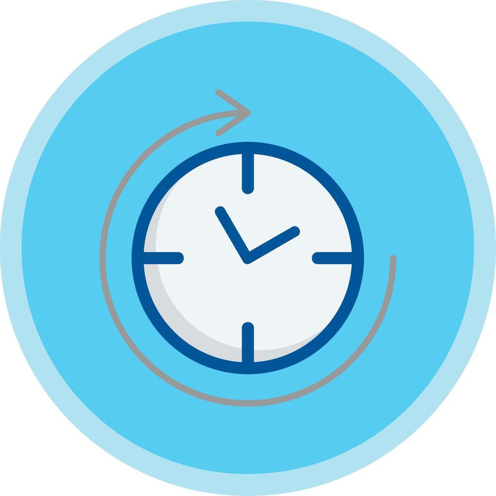 Clockwise Flat Multi Circle Icon vector