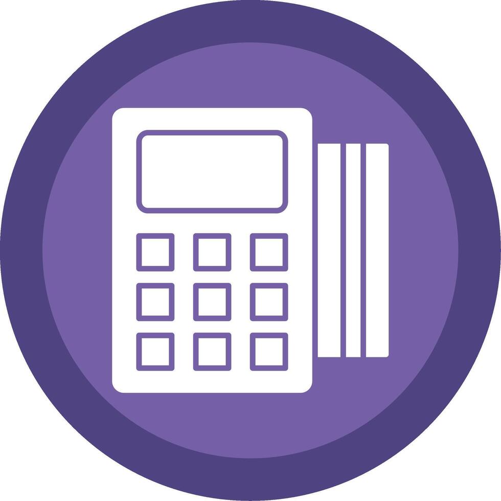 Pos Terminal Glyph Multi Circle Icon vector