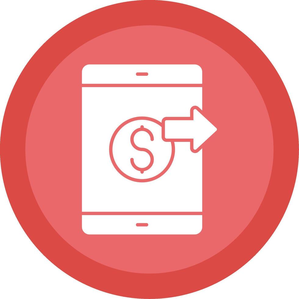 Send Money Glyph Multi Circle Icon vector