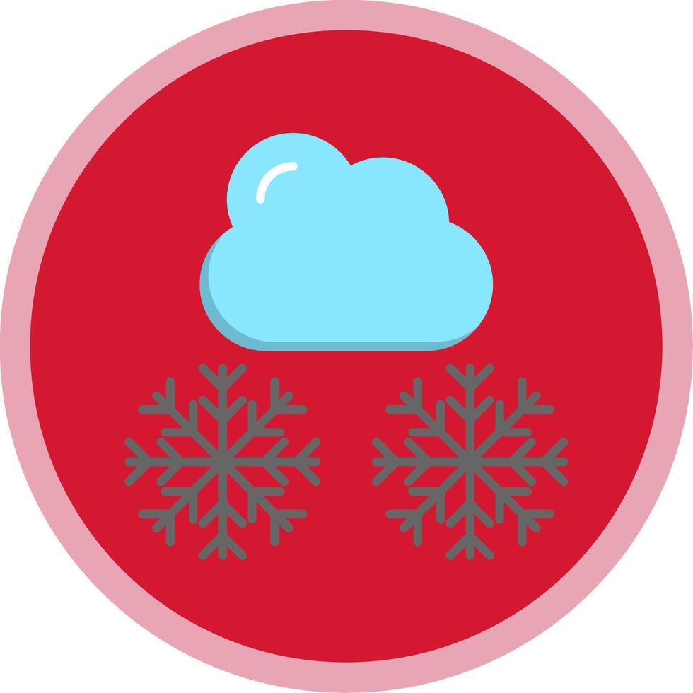 Winter Flat Multi Circle Icon vector