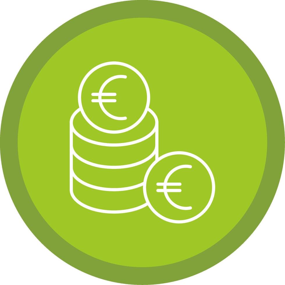 Euro Line Multi Circle Icon vector