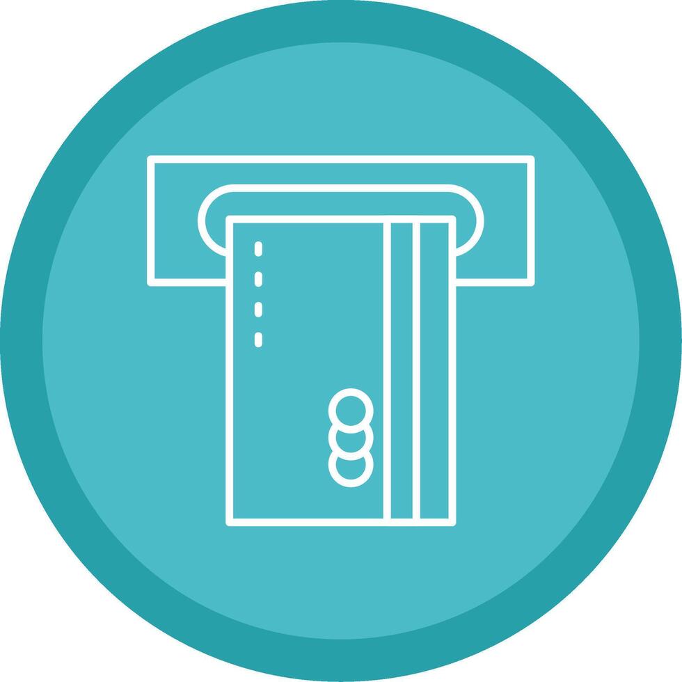 Insert Card Line Multi Circle Icon vector