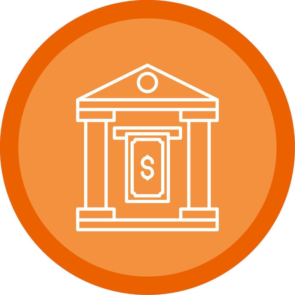 Cash Withdraw Line Multi Circle Icon vector