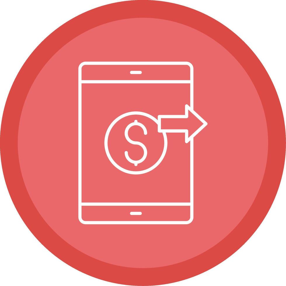 Send Money Line Multi Circle Icon vector