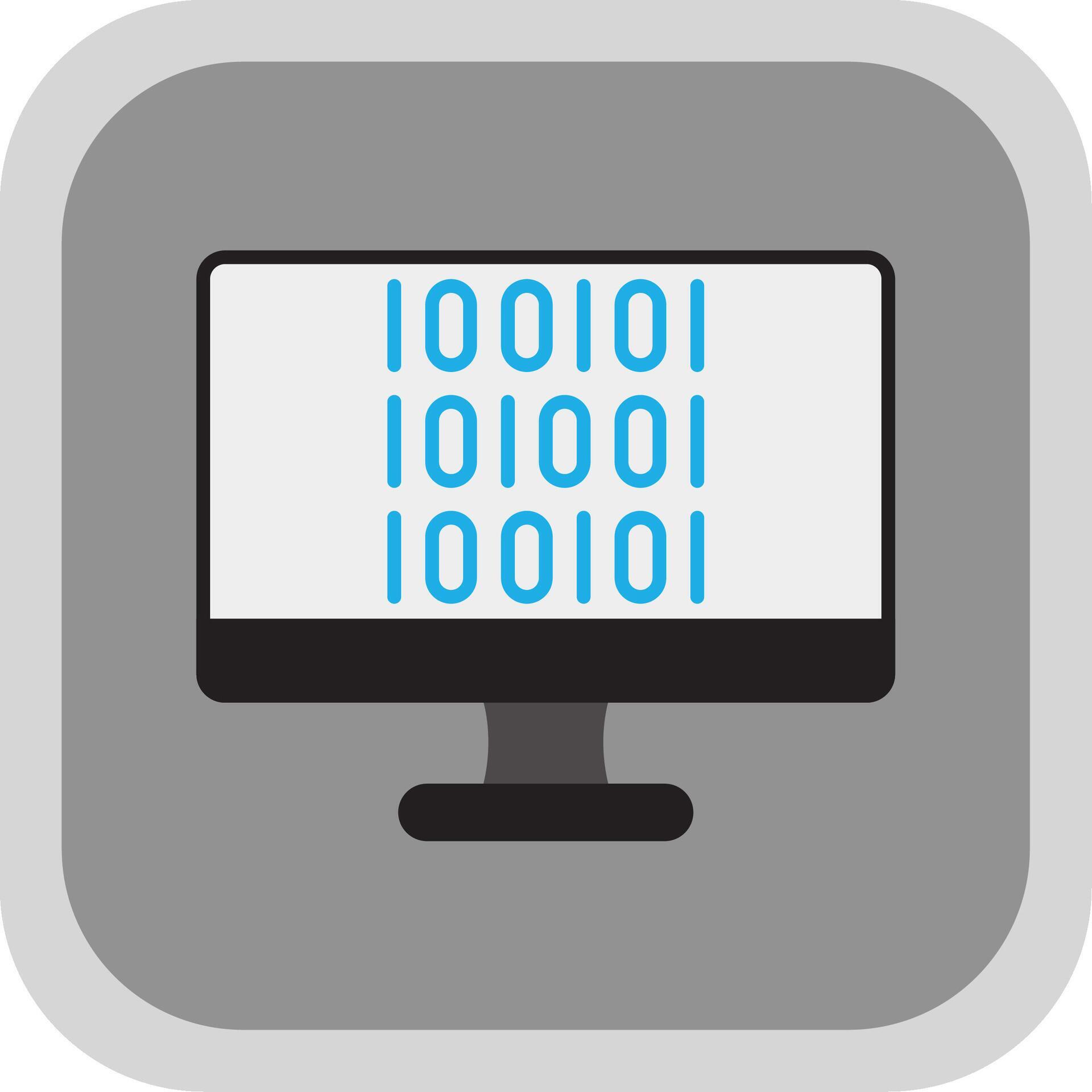 Binary Code Flat Round Corner Icon 42995557 Vector Art at Vecteezy
