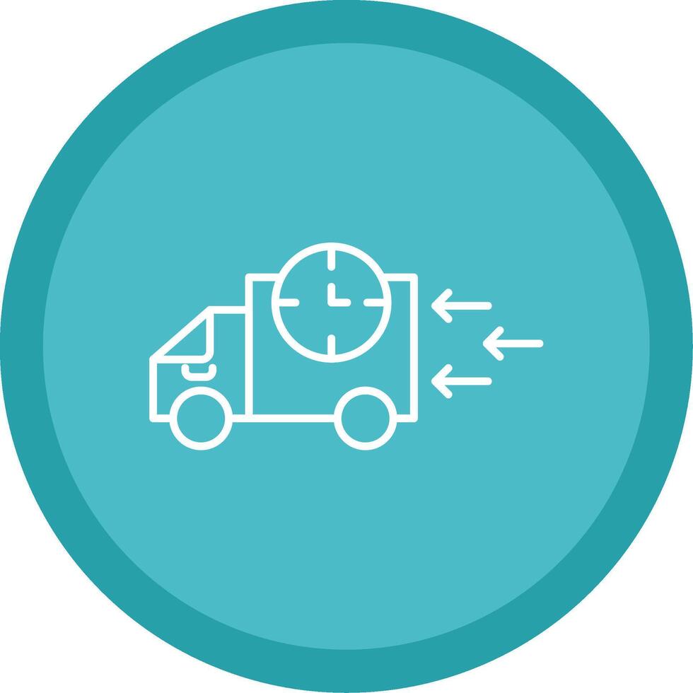 Fast Delivery Line Multi Circle Icon vector