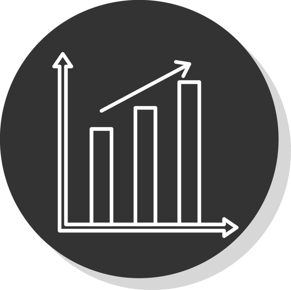 bar gráfico línea gris circulo icono vector