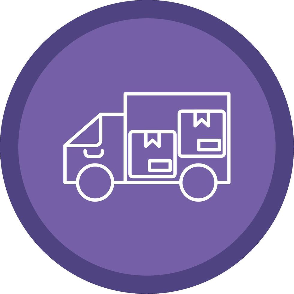 Express Delivery Line Multi Circle Icon vector