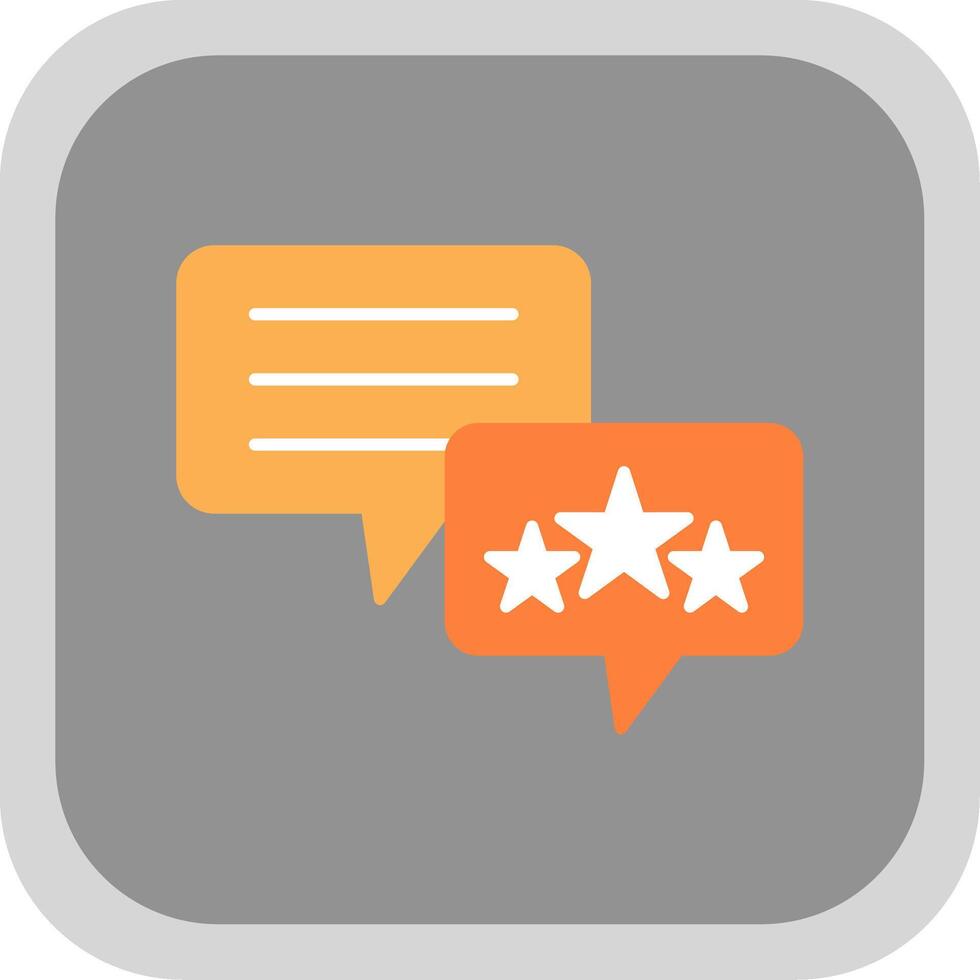 Feedback Flat Round Corner Icon vector