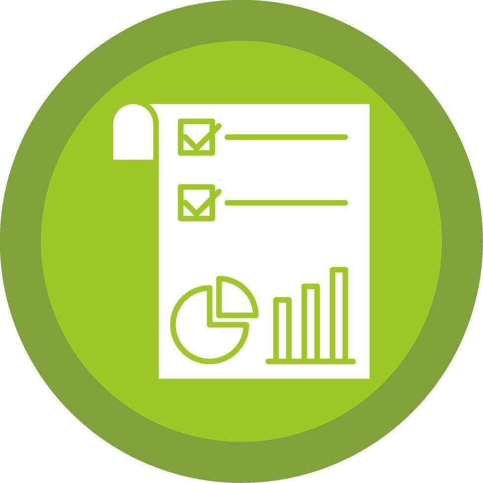 Market Trends Glyph Multi Circle Icon vector