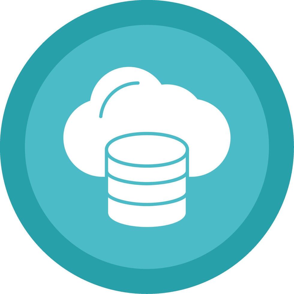 Cloud Data Glyph Multi Circle Icon vector