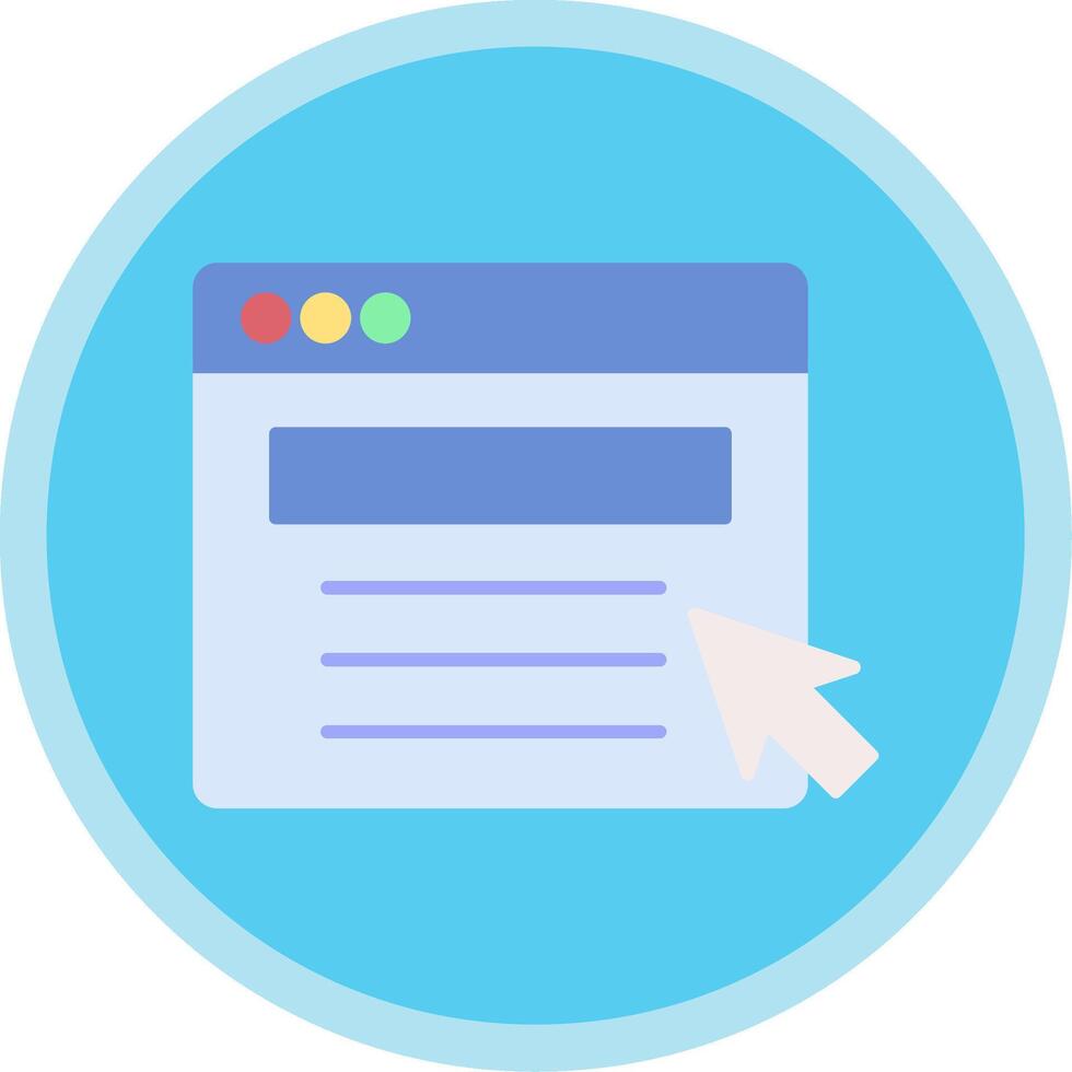 Web Portal Flat Multi Circle Icon vector