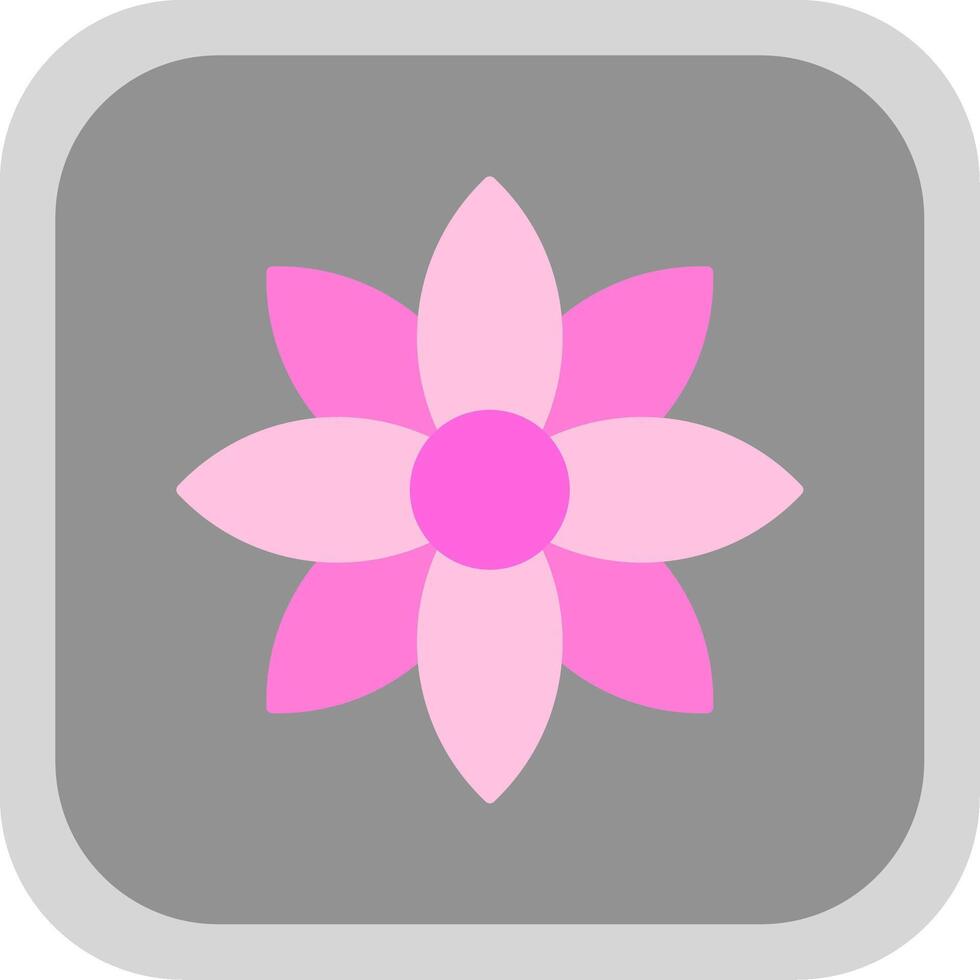 Dandelion Flat Round Corner Icon vector