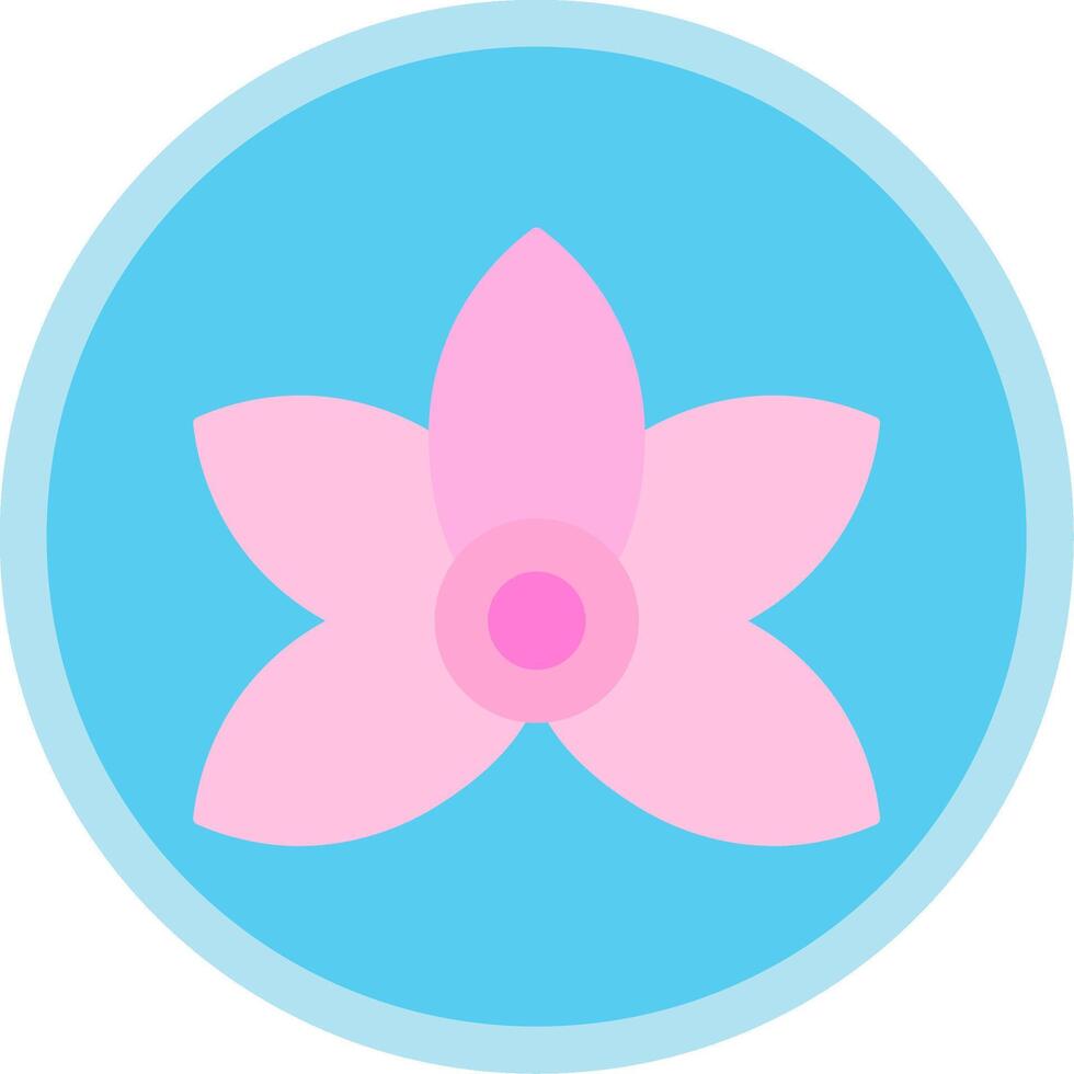 Lily Flat Multi Circle Icon vector