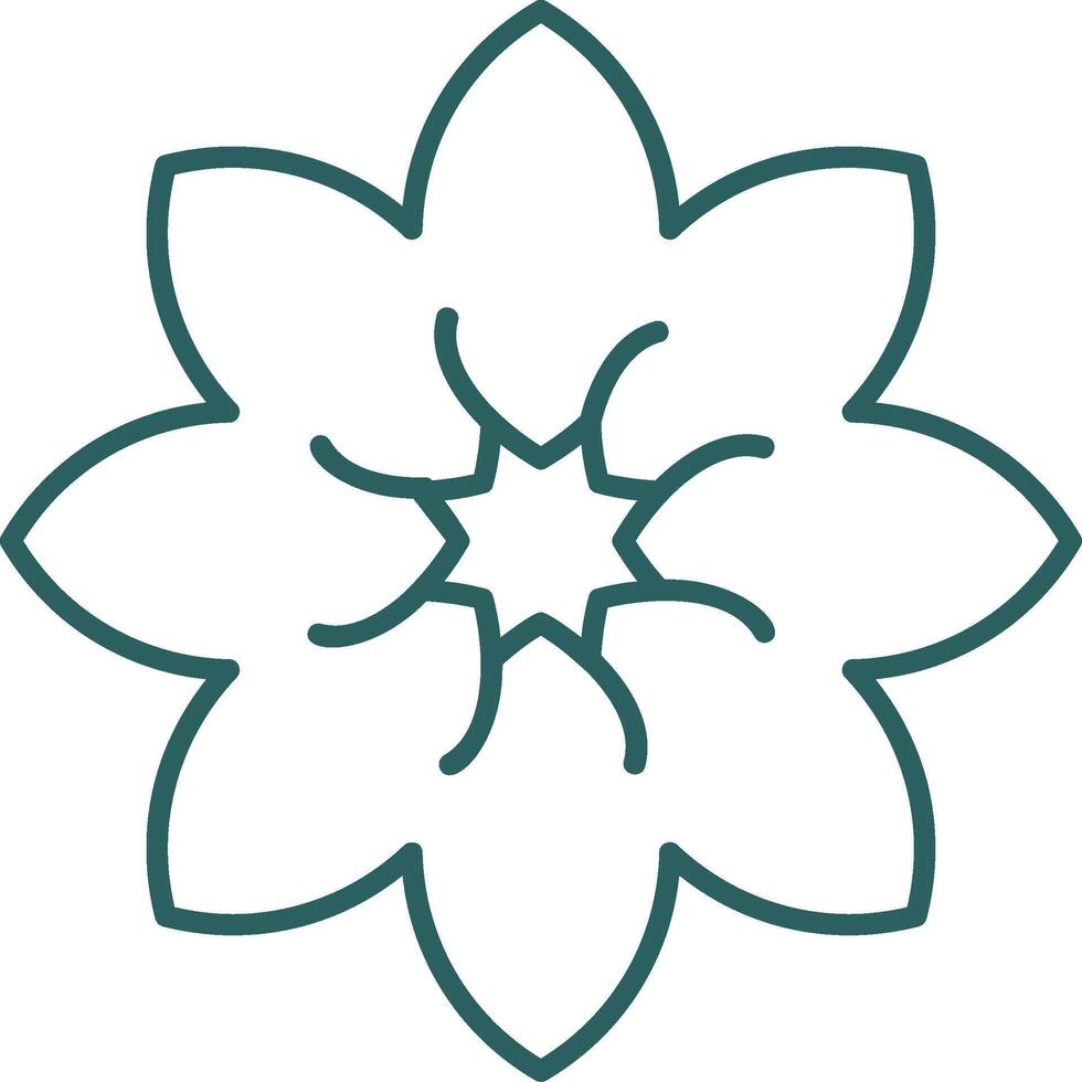 Amaryllis Line Gradient Round Corner Icon vector