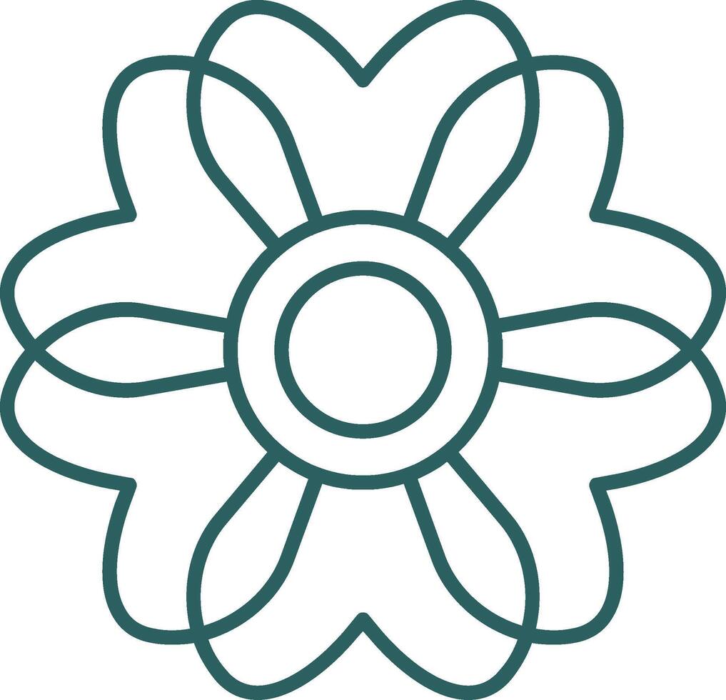 Sakura Line Gradient Round Corner Icon vector
