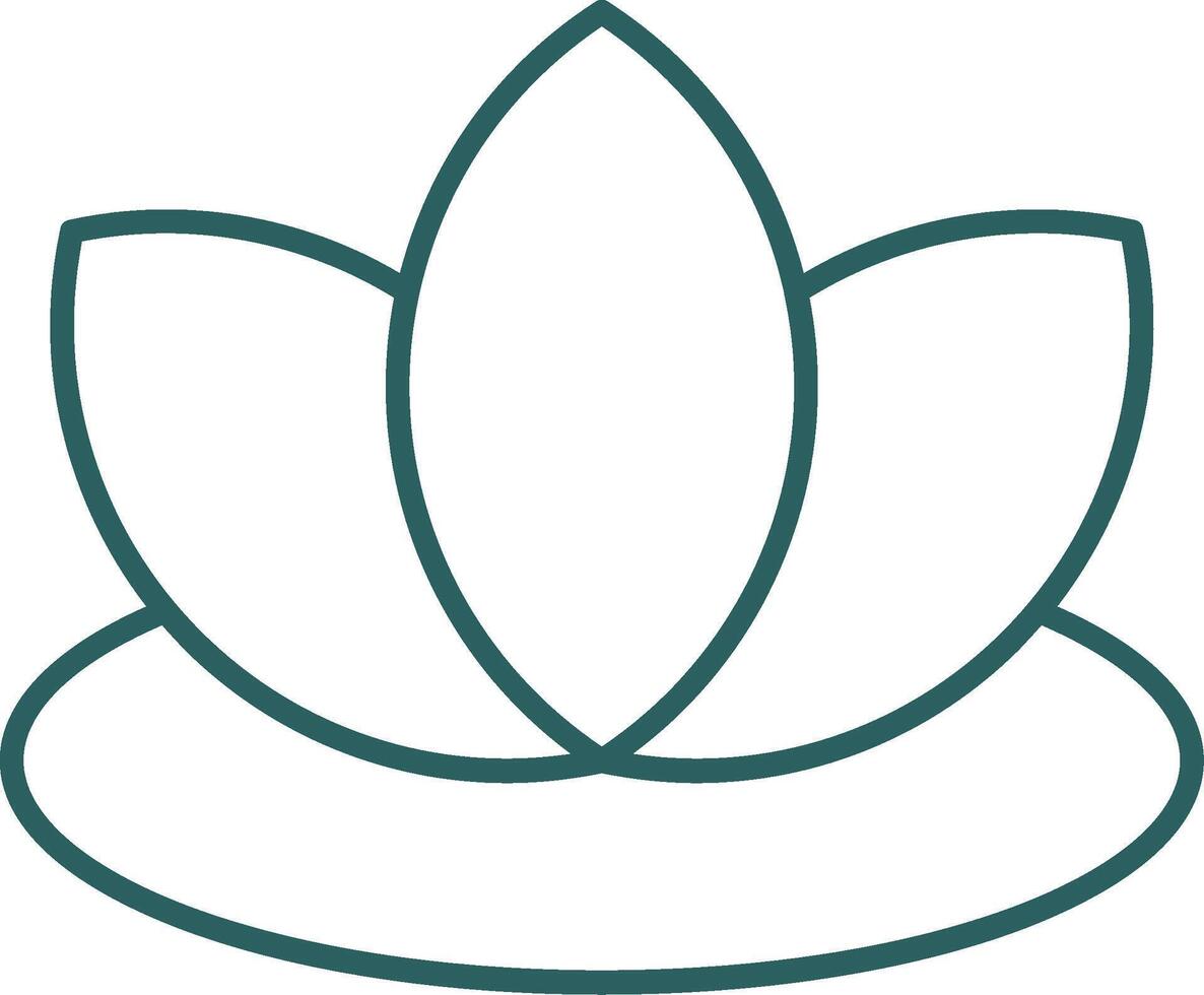 Lotus Line Gradient Round Corner Icon vector