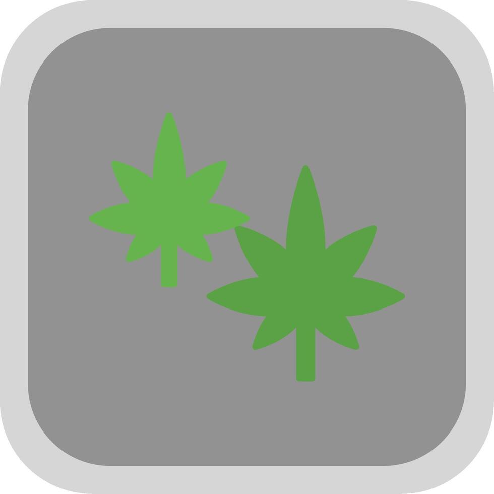 Hemp Flat Round Corner Icon vector