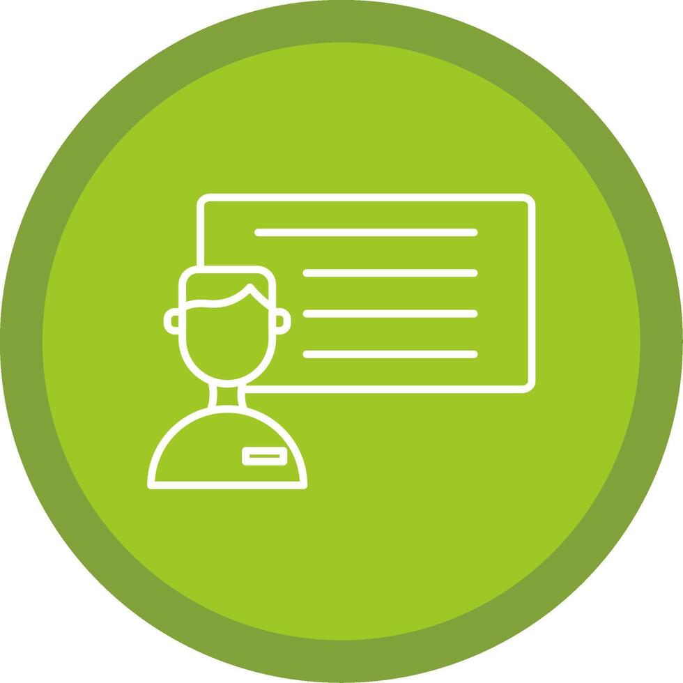 Tutor Line Multi Circle Icon vector