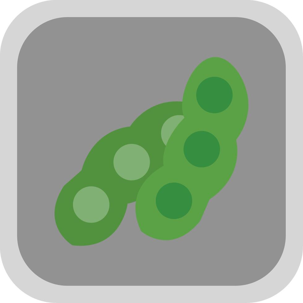 Soybean Flat Round Corner Icon vector