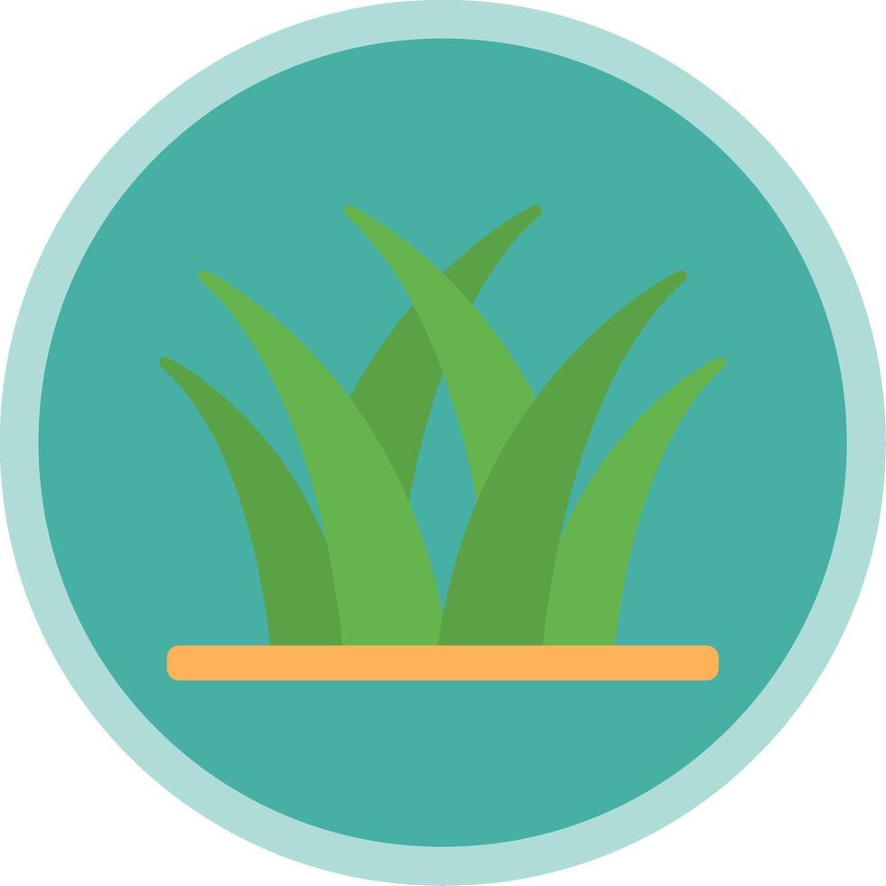 Grass Flat Multi Circle Icon vector