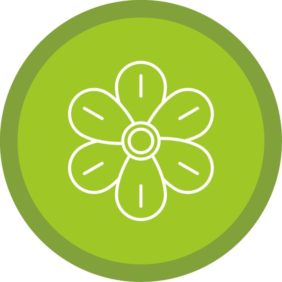 Hyacinth Line Multi Circle Icon vector