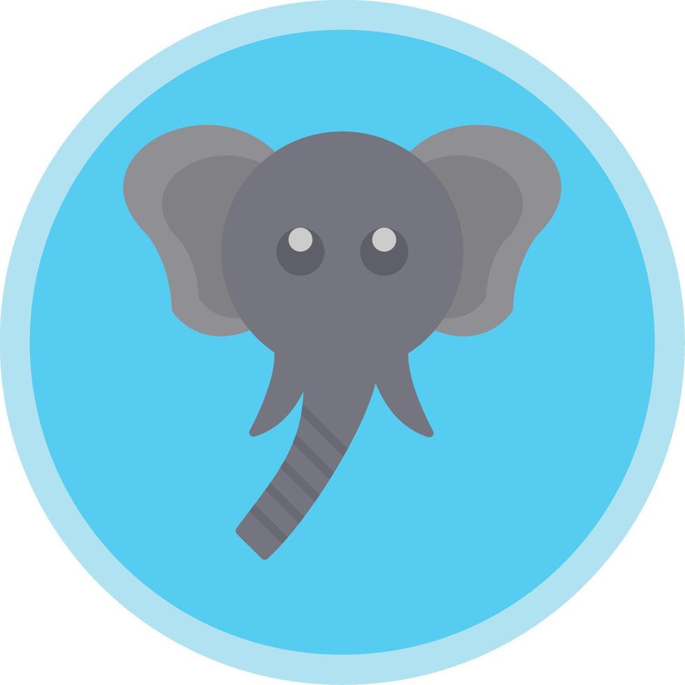 elefante plano multi circulo icono vector