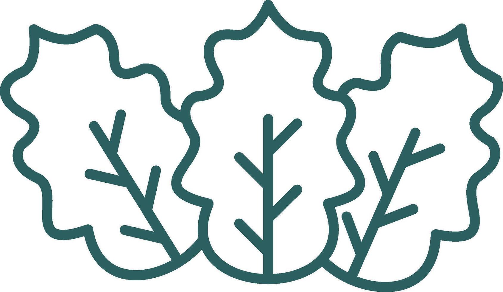 Cabbage Line Gradient Round Corner Icon vector