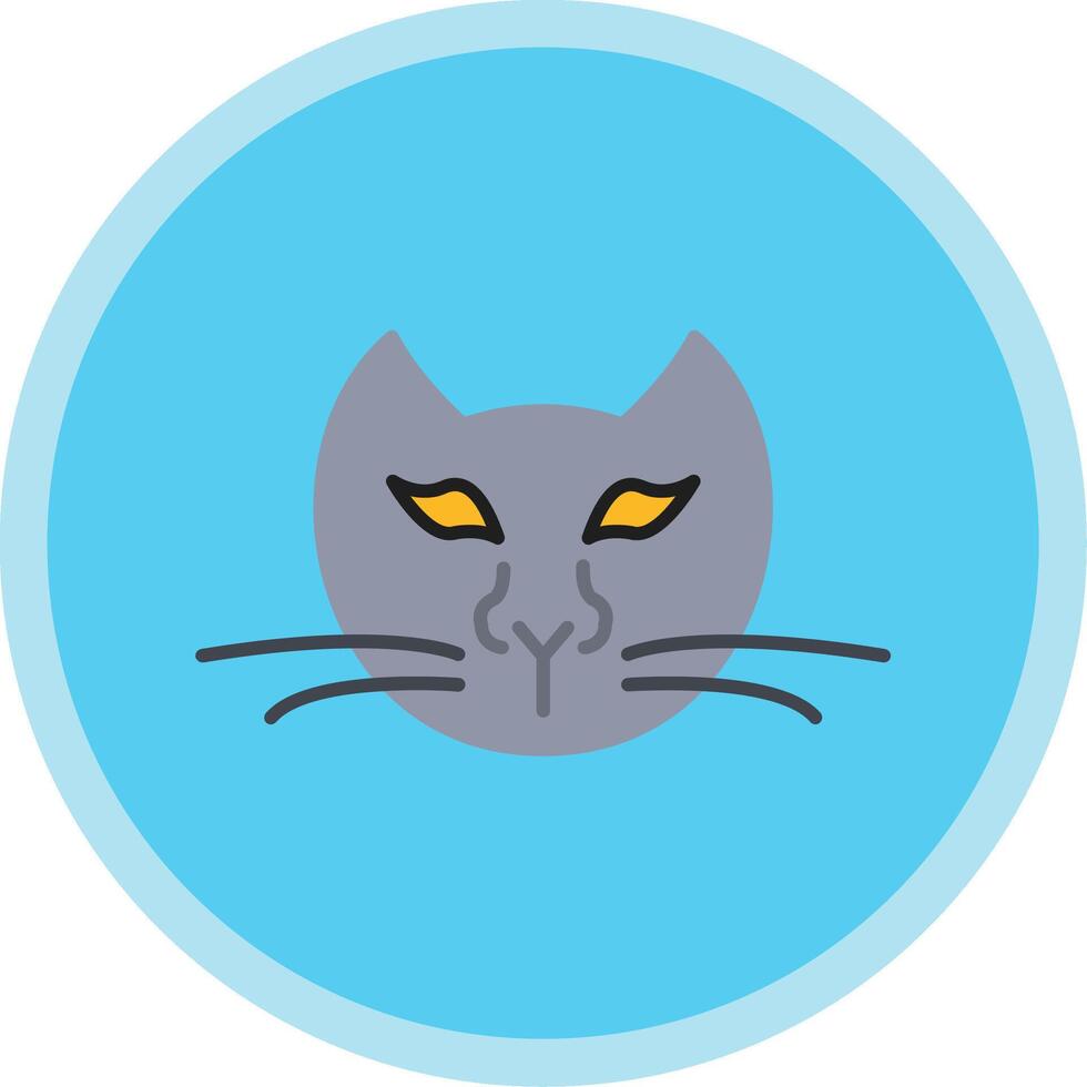 Cat Flat Multi Circle Icon vector