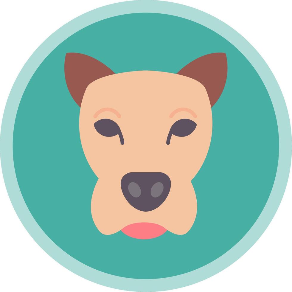 Dog Flat Multi Circle Icon vector