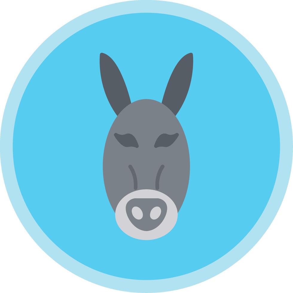 Burro plano multi circulo icono vector