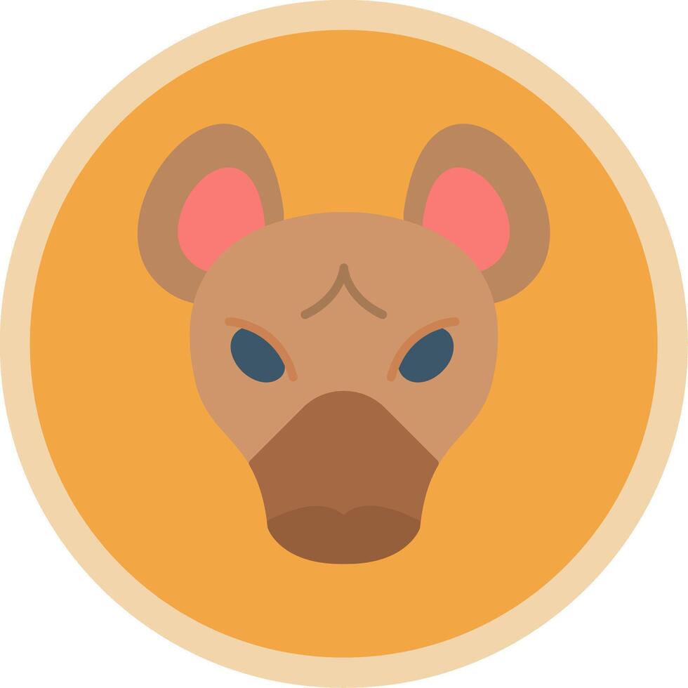 Hyena Flat Multi Circle Icon vector