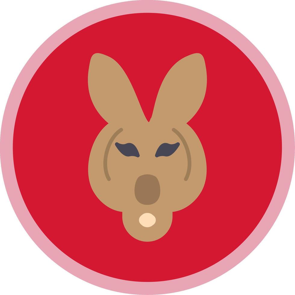 Kangaroo Flat Multi Circle Icon vector